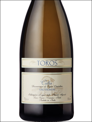 фото Toros Sauvignon Collio DOC Торос Совиньон Коллио Италия вино белое