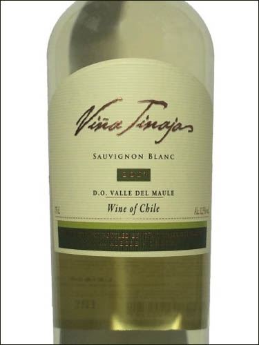 фото Vina Tinajas Sauvignon Blanc Valle del Maule DO Винья Тинахас Совиньон Блан Долина Мауле Чили вино белое