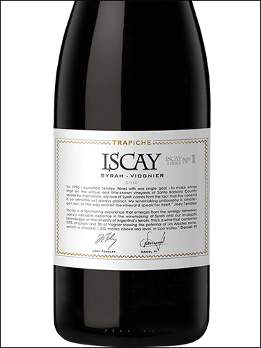 фото Trapiche Iscay Syrah-Viognier Трапиче Искай Сира-Вионье Аргентина вино красное