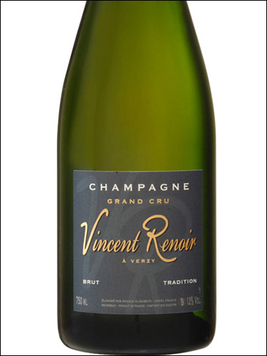 фото Champagne Vincent Renoir Verzy Grand Cru Tradition Brut Шампань Венсан Ренуар Верзи Гран Крю Традисьон Брют Франция вино белое