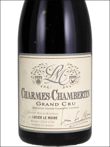 фото Lucien Le Moine Charmes-Chambertin Grand Cru AOC Люсьен Ле Муан Шарм-Шамбертен Гран Крю Франция вино красное