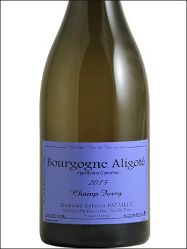 фото Domaine Sylvain Pataille Champ Forey Bourgogne Aligote AOC Домен Сильвен Патай Шам Форе Бургонь Алиготе Франция вино белое