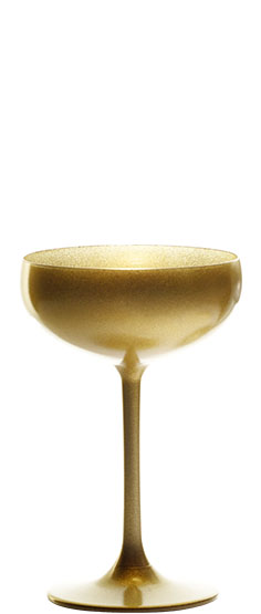 фото бокал Stolzle Elements Champagne Saucer Gold для игристого для шампанского 