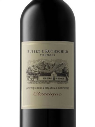фото Anthonij Rupert & Benjamin de Rothschild Vignerons Classique Руперт энд Ротшильд Классик ЮАР вино красное