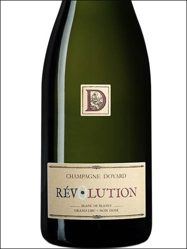 фото Champagne Doyard Cuvee Revolution Non Dose Blanc de Blancs Grand Cru Шампань Дуайар Кюве Революсьон Нон Доз Блан де Блан Гран Крю Франция вино белое