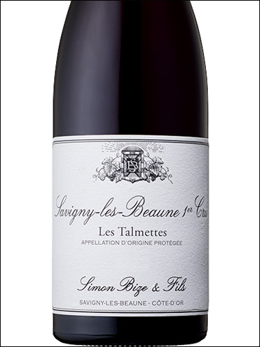 фото Simon Bize & Fils Savigny-les-Beaune Premier Cru Les Talmettes AOC Симон Биз э Фис Савиньи-ле-Бон Премье Крю Ле Талмет Франция вино красное