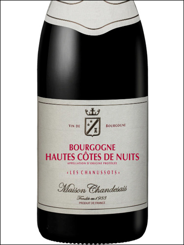 фото Maison Chandesais Les Chanussots Bourgogne Hautes-Cotes de Nuits AOC Мезон Шандезе Ле Шанюсо Бургонь От Кот де Нюи Франция вино красное