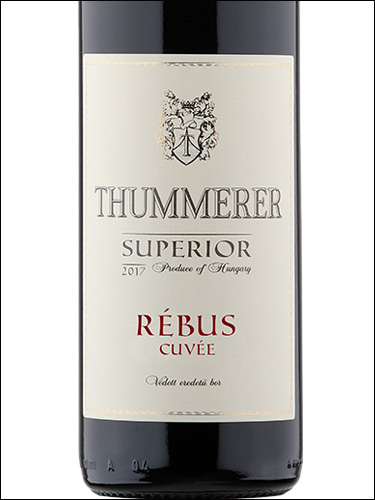 фото Thummerer Rebus Egri Cuvee Superior Туммерер Ребус Эгри Кюве Супериор Венгрия вино красное