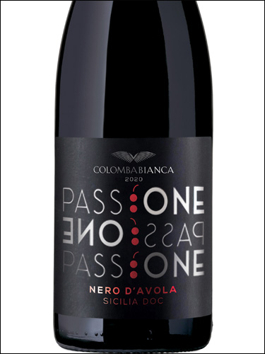 фото Colomba Bianca Pass:one Nero d'Avola Sicilia DOC Коломба Бьянка Пасс:оне Неро д'Авола Сицилия Италия вино красное