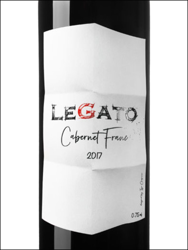 фото LeGato Cabernet Franc Легато Каберне Фран Россия вино красное