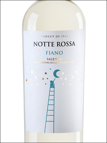 фото Notte Rossa Fiano Salento IGP Нотте Росса Фиано Саленто Италия вино белое