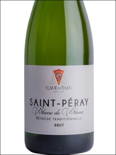фото Cave de Tain Blanc de Blanc Brut Saint-Peray AOP Кав де Тан Блан де Блан Брют Сен-Пере Франция вино белое