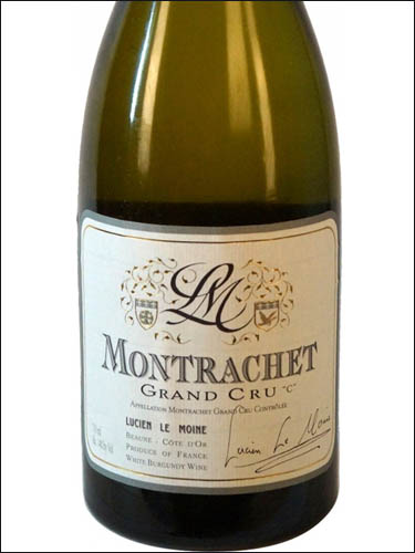 фото Lucien Le Moine Montrachet Grand Cru AOC Люсьен Ле Муан Монраше Гран Крю Франция вино белое