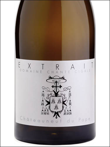 фото Domaine Chante Cigale Extrait Blanc Chateauneuf-du-Pape AOC Домен Шант Сигаль Экстрэ Блан Шатонеф-дю-Пап Франция вино белое
