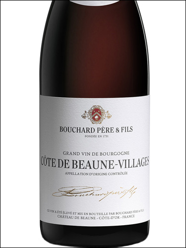 фото Bouchard Pere & Fils Cote de Beaune-Villages AOC Бушар Пэр э Фис Кот де Бон-Вилляж Франция вино красное
