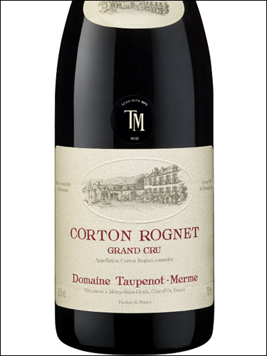 фото Domaine Taupenot-Merme Corton Rognet Grand Cru AOC Домен Топено-Мерм Сен Кортон Ронье Гран Крю Франция вино красное