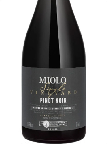 фото Miolo Single Vineyard Pinot Noir Миоло Сингл Виньярд Пино Нуар Бразилия вино красное