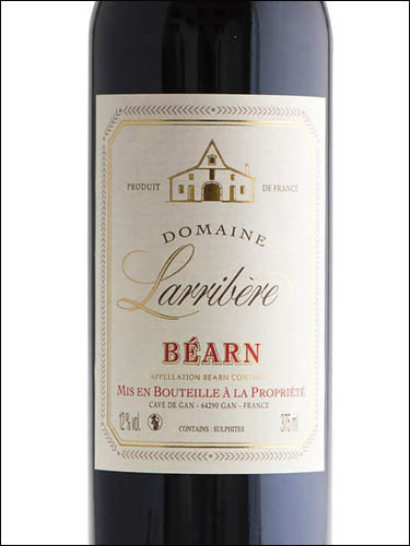 фото Domaine Larribere Bearn AOC Домен Ларрибер Беарн Франция вино красное