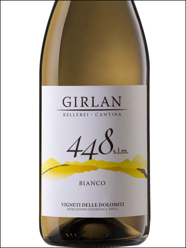 фото Girlan 448 S.L.M. Bianco Vigneti delle Dolomiti IGT Гирлан 448 С.Л.М. бьянко Виньети делле Доломити Италия вино белое
