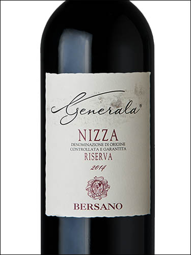фото Bersano Generala Riserva Nizza DOCG Берсано Дженерала Ризерва Ницца  Италия вино красное