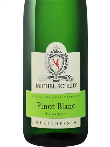 фото Michel Scheid Pinot Blanc Trocken Rheinhessen Михель Шайд Пино Блан Трокен Рейнхессен Германия вино белое