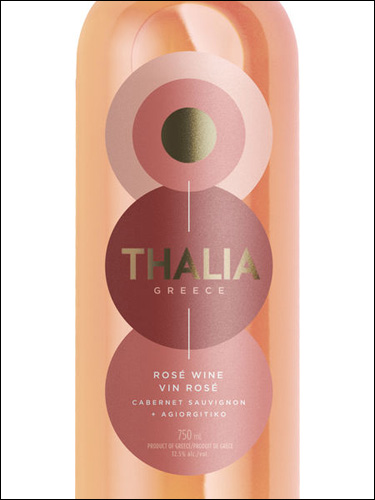 фото Thalia (Mati) Cabernet Sauvignon - Agiorgitiko Rose Peloponnese PGI Талия (Мати) Каберне Совиньон - Агиоргитико Розе Пелопоннес Греция вино розовое