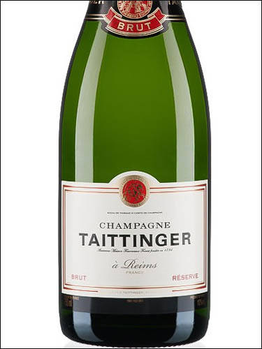фото Champagne Taittinger Brut Reserve Шампанское Тэтенжэ Брют Резерв Франция вино белое