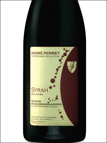 фото Andre Perret Syrah Collines Rhodaniennes IGP Андре Перре Сира Колин Роданьен Франция вино красное