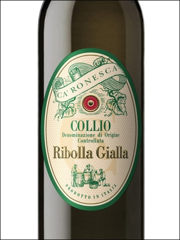 фото Ca' Ronesca Ribolla Gialla Collio DOC Ка' Ронеска Риболла Джалла Коллио Италия вино белое