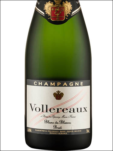 фото Champagne Vollereaux Blanc de Blancs Brut Шампанское Воллеро Блан де Блан Брют Франция вино белое