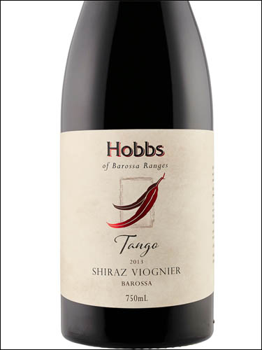 фото Hobbs Tango Shiraz Viognier Barossa Хоббс Танго Шираз Вионье Баросса Австралия вино красное