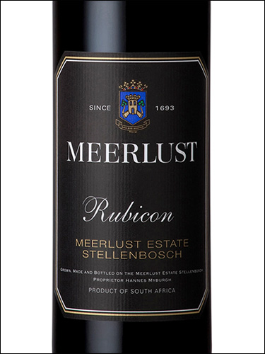 фото Meerlust Rubicon Мерлуст Рубикон ЮАР вино красное