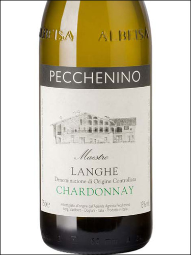 фото Pecchenino Maestro Langhe Chardonnay DOC Пеккенино Маэстро Ланге Шардоне Италия вино белое