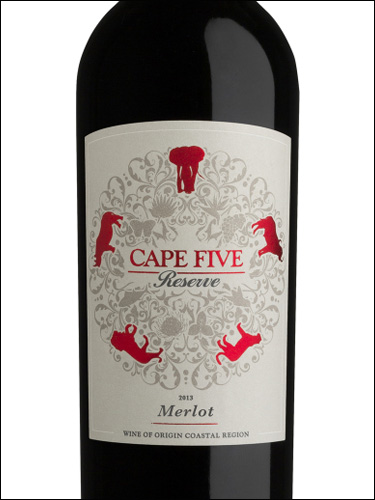 фото Cape Five Reserve Merlot Кейп Файв Резерв Мерло ЮАР вино красное