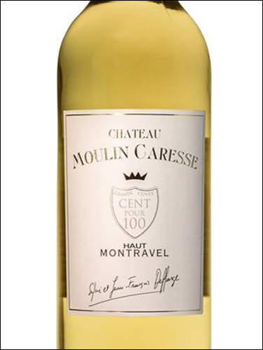 фото Chateau Moulin Caresse Cuvee Cent Pour 100 Haut-Montravel AOC Шато Мулен Карес Кюве Сан Пур 100 О-Монравель Франция вино белое