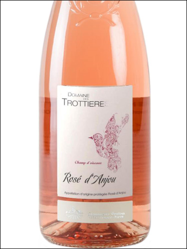 фото Domaine des Trottieres Champ d'Oiseaux Rose d'Anjou AOC Домен де Тротьер Шам д'Уазо Розе де Луар Франция вино розовое