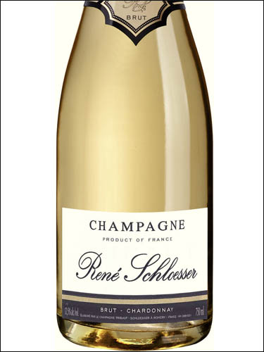 фото Champagne Rene Schloesser Brut Chardonnay Шампанское Рене Шлоссер Брют Шардоне Франция вино белое