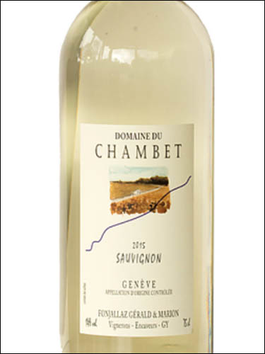 фото Domaine du Chambet Sauvignon Geneve AOC Домен дю Шамбе Совиньон Женева Швейцария вино белое
