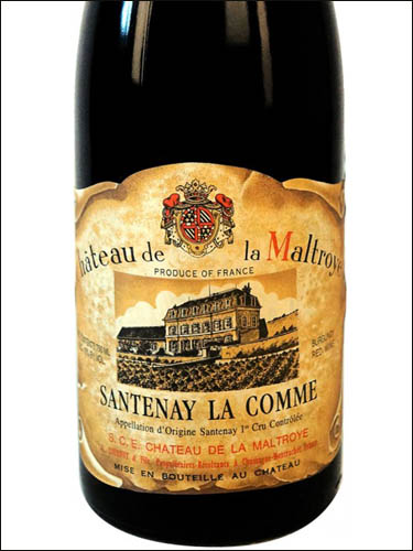 фото Chateau de la Maltroye Santenay La Comme Premier Cru AOC Шато де ла Мальтруа Сантене Ля Комм Премье Крю Франция вино красное