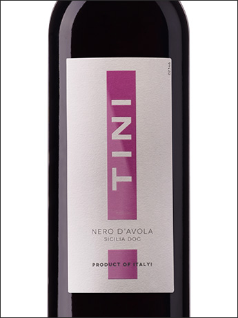 фото Tini Nero d'Avola Sicilia DOC Тини Неро д'Авола Сицилия Италия вино красное