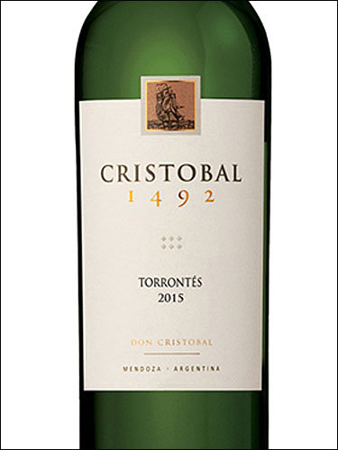 фото Cristobal 1492 Torrontes Mendoza Кристобаль 1492 Торронтес Мендоса Аргентина вино белое