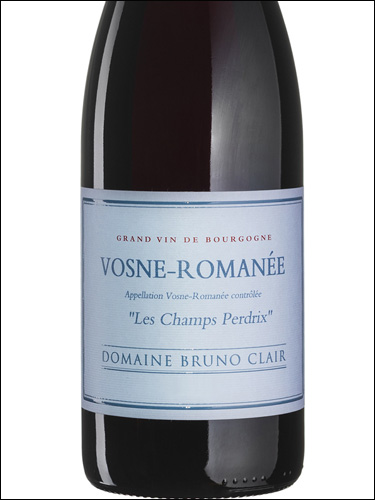 фото Domaine Bruno Clair Vosne-Romanee Les Champs Perdrix AOC Домен Бруно Клер Пердрикс Вон-Романе Ле Шам Франция вино красное