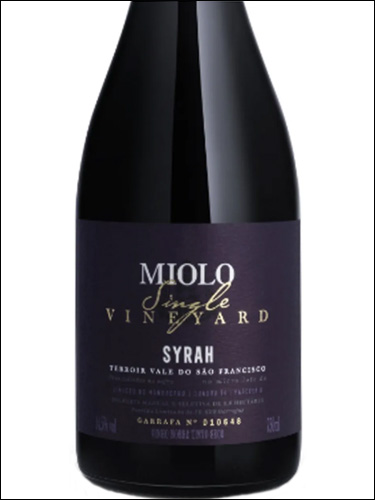 фото Miolo Single Vineyard Syrah Миоло Сингл Виньярд Сира Бразилия вино красное