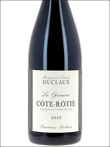 фото Domaine Duclaux La Germine Cote-Rotie AOC Домен Дюкло Ля Жермин Кот-Роти АОС Франция вино красное