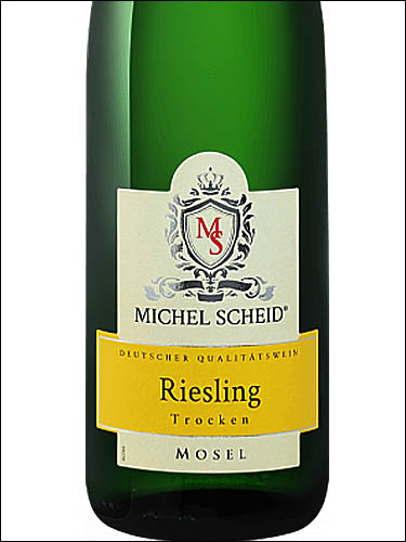 фото Michel Scheid Riesling Trocken Mosel Михель Шайд Рислинг Трокен Мозель Германия вино белое