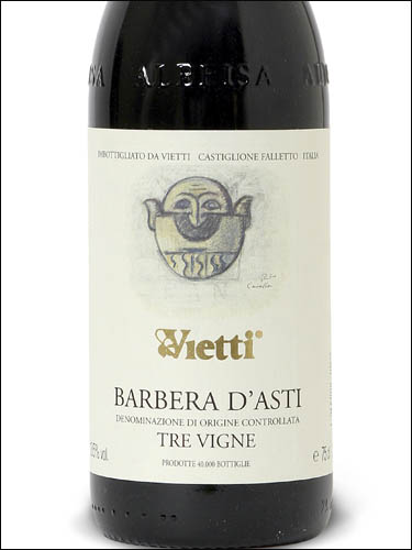 фото Vietti Barbera d'Asti Tre Vigne DOCG Вьетти Барбера д'Асти Тре Винье Италия вино красное