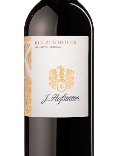 фото J.Hofstatter Kolbenhofer Vernatsch (Schiava) Alto Adige DOC Йозеф Хофштеттер Кольбенхофер Вернач (Скьява) Альто Адидже Италия вино красное