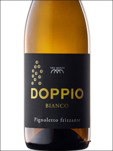 фото Tre Monti Doppio Bianco Pignoletto Frizzante DOC Тре Монти Доппио Бьянко Пиньолетто Фриццанте Италия вино белое
