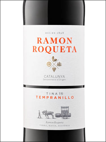 фото вино Ramon Roqueta Tempranillo Catalunya DO 