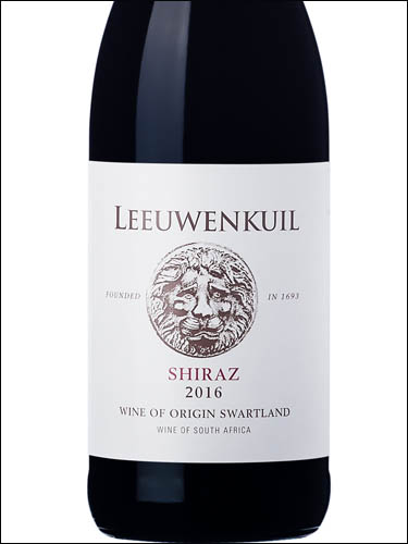 фото Leeuwenkuil Shiraz Swartland WO Леувенкуль Шираз Свортленд ЮАР вино красное